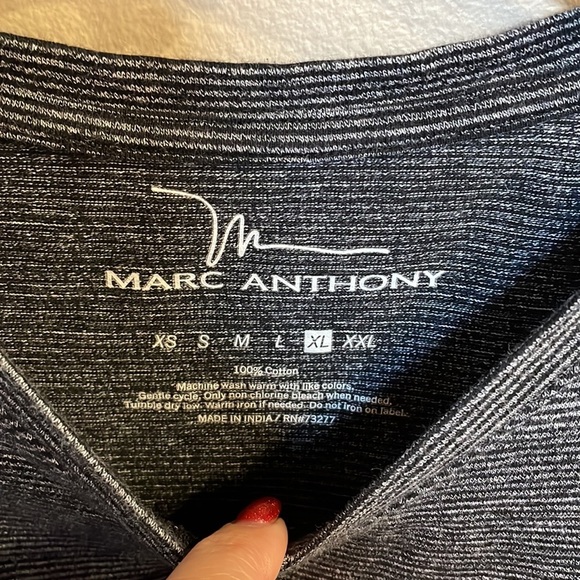 Marc Anthony MENS 100% cotton striped V neck tee classic size XL - Picture 3 of 7